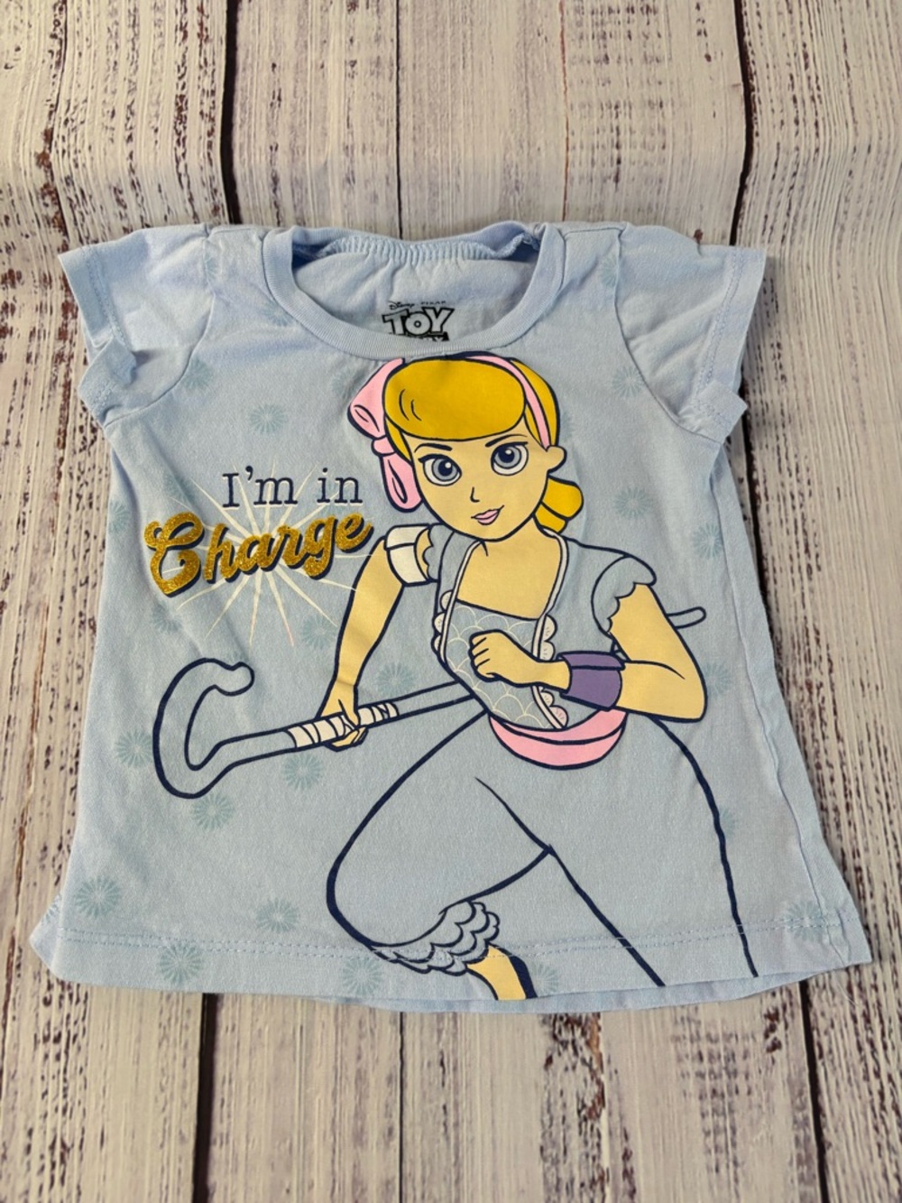 Disney Light Blue Girls' Toy Story 'I'm in Charge' Character Tee
